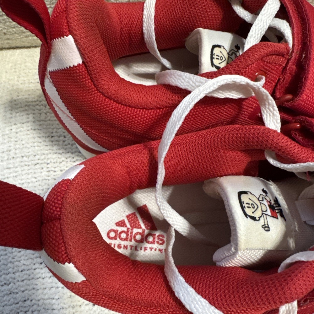 Adidas Powerlift 4 Japan EG5175 Weightlifting Shoes Men's Size 8 Red EUC - Picture 5 of 13